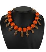 Orange collar-necklace