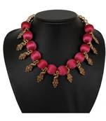 Pink collar-necklace