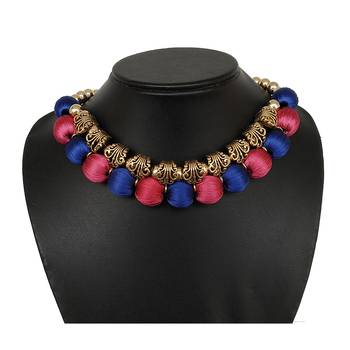 Pink collar-necklace 1