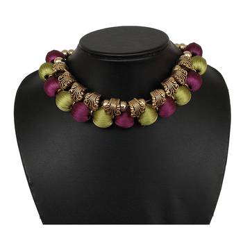 Purple collar-necklace 1