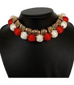 Red collar-necklace