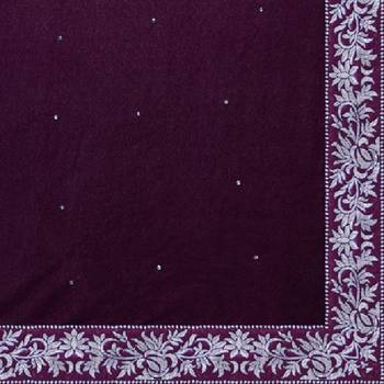 Red Woven Velvet Saree With Blouse 4