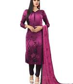 Purple Printed Crepe Salwar