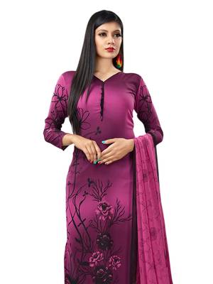 Purple Printed Crepe Salwar 2