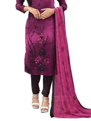 Purple Printed Crepe Salwar 3
