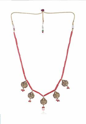 Jania Coral Temple Necklace Set 2