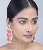 Mayura Polki And Coral Earrings