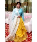 Yellow Gold Crown Set With Dupatta