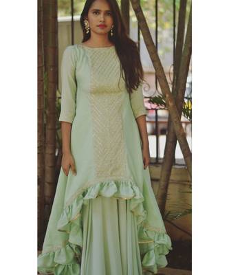 Green Atrang Ghaghra Set 2