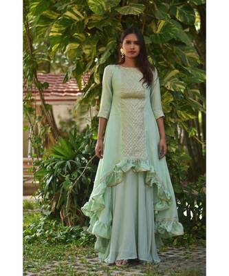 Green Atrang Ghaghra Set 4