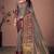 Grey jacquard cotton silk saree with blouse