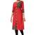 Red printed cotton kurtis