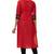 Red printed cotton kurtis