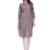 Women's Kurti Grey Foil Print Rayon Straight Fit Kurta