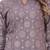 Women's Kurti Grey Foil Print Rayon Straight Fit Kurta