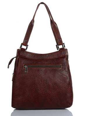 Genuine Bags For Women Leather Ladies Handbags For Women (Pure Leather Bag) (Brown) 3