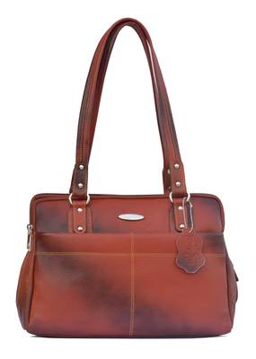 Musqari bags for women leather ladies handbags for women (pure leather bag) (Tan) 2