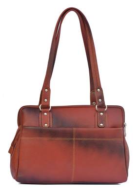 Musqari bags for women leather ladies handbags for women (pure leather bag) (Tan) 3