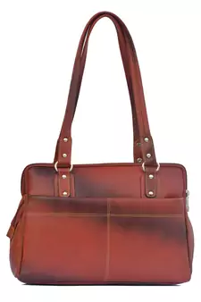 Musqari bags for women leather ladies handbags for women (pure leather bag) (Tan)