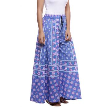 Purple Cotton Printed Palazzo 4