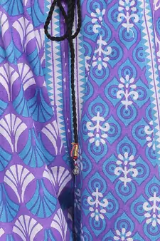 Purple Cotton Printed Palazzo