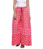 Pink Cotton Printed Palazzo