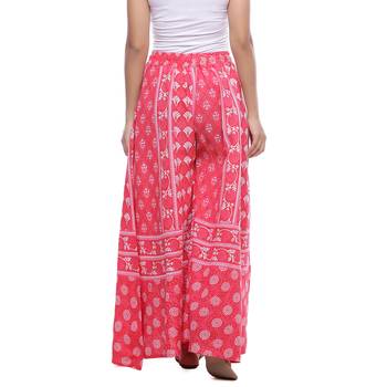 Pink Cotton Printed Palazzo 2