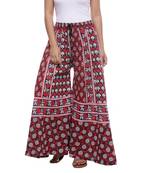 Black Cotton Printed Palazzo