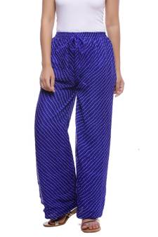 Blue Chiffon Printed Palazzo