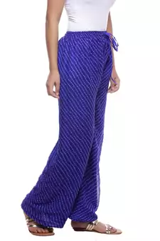 Blue Chiffon Printed Palazzo