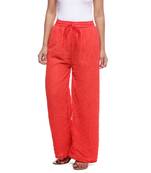 Red Chiffon Printed Palazzo