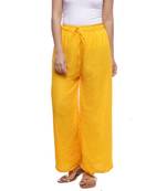 Yellow Chiffon Printed Palazzo