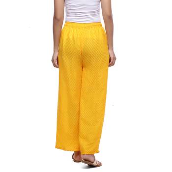 Yellow Chiffon Printed Palazzo 2
