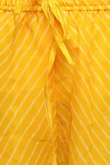 Yellow Chiffon Printed Palazzo