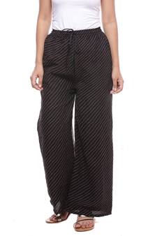 Black Chiffon Printed Palazzo