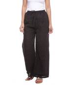 Black Chiffon Printed Palazzo