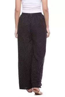 Black Chiffon Printed Palazzo