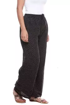 Black Chiffon Printed Palazzo