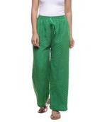 Green Chiffon Printed Palazzo