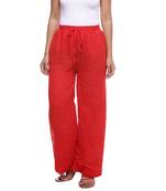 Red Chiffon Printed Palazzo