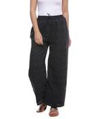 Black Chiffon Printed Palazzo