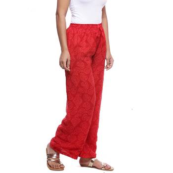 Red Chiffon Printed Palazzo 4