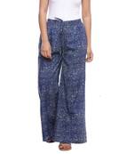 Blue Cotton Printed Palazzo
