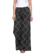 Black Cotton Printed Palazzo