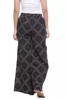 Black Cotton Printed Palazzo