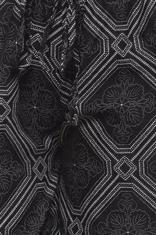 Black Cotton Printed Palazzo