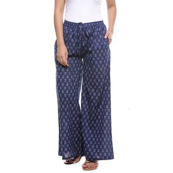 Blue Cotton Printed Palazzo 1