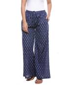Blue Cotton Printed Palazzo