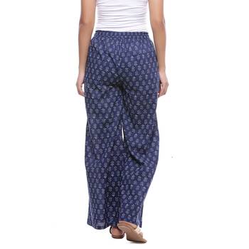 Blue Cotton Printed Palazzo 2