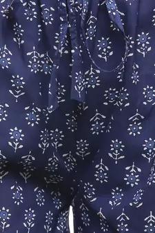 Blue Cotton Printed Palazzo